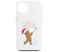 Carcasa para iPhone 13 Funny Oh Snap Gingerbread Golf Christmas Holiday Art