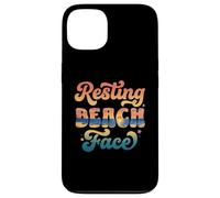 Carcasa para iPhone 13 Funny Resting Beach Face Summer and Beach Cute Ocean Lovers