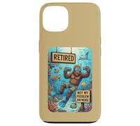 Carcasa para iPhone 13 Funny Retired Not My Problem Anymore Scuba Bigfoot