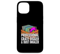 Carcasa para iPhone 13 Funny Vinyl Record Collector Crate Digger Dust Inhaler
