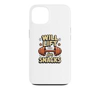 Carcasa para iPhone 13 Funny Will Lift For Snacks Sarcástico Fitness Entrenamiento Citas
