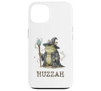 Carcasa para iPhone 13 Funny Wizard Frog Huzzah Meme Fantasy Humor Cottagecore