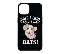 Carcasa para iPhone 13 Funny Womens Kids Just A Girl Who Loves Dumbo Ear Rats Lover