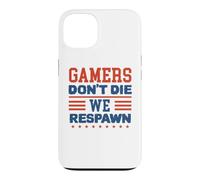 Carcasa para iPhone 13 Gamers Don't Die We Respawn Sparklers Patriotic Hombres Mujeres