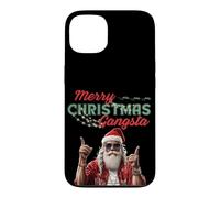 Carcasa para iPhone 13 Gangsta Santa Feliz Navidad Divertidas Vibes Festivas