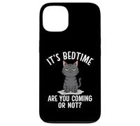 Carcasa para iPhone 13 Gato a la Hora de acostarse ¿Vienes o no Eres Amante de