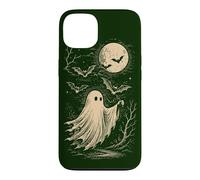 Carcasa para iPhone 13 Ghost Bats Moon Spooky Haunted Espeluznante Halloween