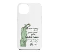 Carcasa para iPhone 13 Give Me Your Tired Huddled Masses Statue of Liberty Freedom
