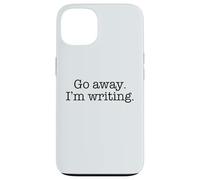 Carcasa para iPhone 13 GO Away I'm ESCRITING Typewriter Fuente Escritor Ocupado Meme ON Back