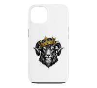 Carcasa para iPhone 13 Goat Crown King Greatest of Funny Goat Crowned