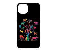 Carcasa para iPhone 13 Goat Tree Colorful Goat mom Goat Dad Goat Girl