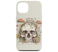 Carcasa para iPhone 13 Goblincore Aesthetic Vintage Botanical Mushrooms Skull