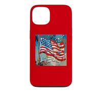 Carcasa para iPhone 13 God Bless America Land That I Love US Flag Pintura artística