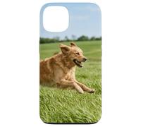 Carcasa para iPhone 13 Golden Retriever Perro Corriendo Campo Abierto Soleado Escena Al