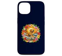 Carcasa para iPhone 13 Golden Retriever Perro Surfing Playa Puesta de Sol Vacaciones