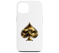 Carcasa para iPhone 13 Golden Spade Sunglasses Poker Casino Lucky Symbol