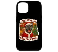 Carcasa para iPhone 13 Gorro de Navidad con Texto en inglés I Believe In Santa Paws Cane Corso Dog Mom Dad