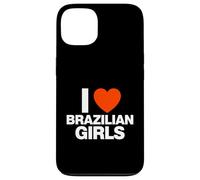 Carcasa para iPhone 13 Gráfico Divertido de corazón I Love Brazilian Girls