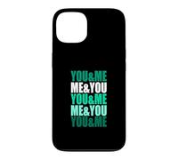 Carcasa para iPhone 13 Gráfico Verde Azulado Claro Aqua Color You&Me&You&Me Teal Aqua
