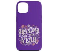 Carcasa para iPhone 13 Grandma of The Year Retro Floral Cute Grandmother Vintage