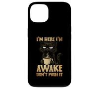 Carcasa para iPhone 13 Grumpy Black Cat Coffee, Estoy Despierto, no Mejora su Estado de ánimo por la mañana