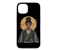Carcasa para iPhone 13 Guerrero Samurai Africano Katana Negro Historia Mes Bushido