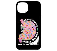 Carcasa para iPhone 13 Guess How Many Jelly Beans Are in my Tummy Funny Kawaii