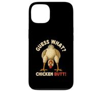 Carcasa para iPhone 13 Guess What Chicken Butt Meme Funny Chicken Farmer