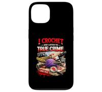 Carcasa para iPhone 13 Hago Ganchillo y escucho True Crime Crocheters Craft Hobby