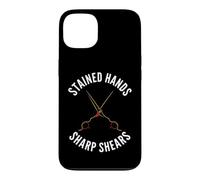 Carcasa para iPhone 13 Hairstylist Stained Hands Sharp Shears Cosmetologist