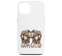 Carcasa para iPhone 13 Happy Easter Graphic For Women Men Kids Floral Spring Gnomes