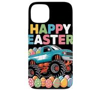 Carcasa para iPhone 13 Happy Easter Monster Truck Huevos Decorados para Niños
