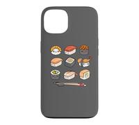 Carcasa para iPhone 13 Happy Sushi Anime Kawaii Set Japanese Food Lover Otaku Manga