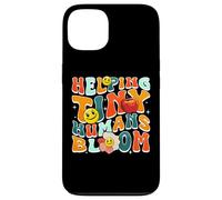 Carcasa para iPhone 13 Helping Tiny Humans Bloom Retro Colorful Teacher Design