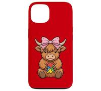 Carcasa para iPhone 13 Highland Cow Autismo Puzzle Concientización Enseñar Niños Niñas