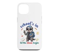 Carcasa para iPhone 13 Honey Badger Volver a la Escuela Vibra Escuelas En Deja Que Comience el Caos