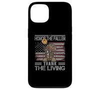 Carcasa para iPhone 13 Honor The Fallen Thank The Living Bandera Americana Vintage