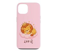Carcasa para iPhone 13 Horóscopo Lindo Leo Zodiaco León Dormido Nube Horóscopo Pastel