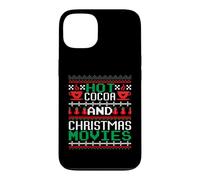 Carcasa para iPhone 13 Hot Cocoa and Christmas Movies Ugly Sweater Winter Art