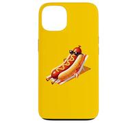 Carcasa para iPhone 13 Hot Dog Beach Wiener Funny Holiday Lover Juego de Palabras Ingenioso Humor Arte