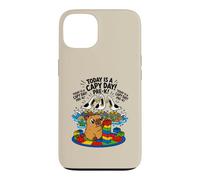 Carcasa para iPhone 13 Hoy es un día de Capibara, Divertido Juego de Palabras de Capibara, Gaviota, Grito Antes de K