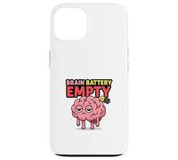 Carcasa para iPhone 13 Humor de energía Mental vacía batería Cerebral Divertida