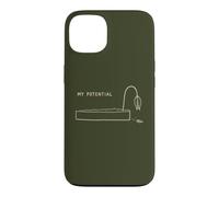Carcasa para iPhone 13 Humor Vegetal Mi potencial Agotamiento sarcástico