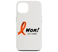 Carcasa para iPhone 13 I Beat Leukemia Graphic, I Won! Orange Ribbon For Survivors