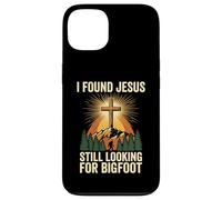 Carcasa para iPhone 13 I Found Jesus Still Looking For Bigfoot Cristo Cruz Dios Rey