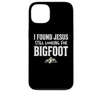 Carcasa para iPhone 13 I Found Jesus Still Looking for Bigfoot Funny Christian
