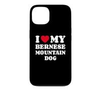 Carcasa para iPhone 13 I Love My Bernese Mountain Dog Boyero de Montana Bernés
