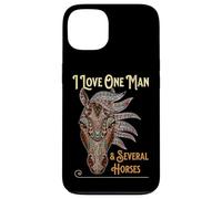 Carcasa para iPhone 13 I Love My One Man & Varios Caballos Divertidos Esposa Ecuestre