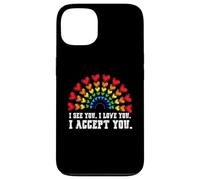 Carcasa para iPhone 13 I See I Love You I Accept You LGBTQ Ally Gay Pride