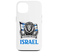 Carcasa para iPhone 13 I Stand with Israel Hebreo Lion Flag Design